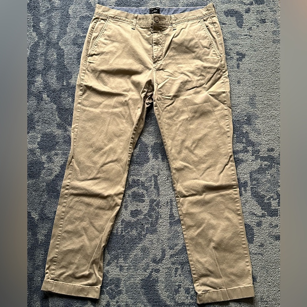 J. Crew Mens Chinos in Khaki, W 33 L 30